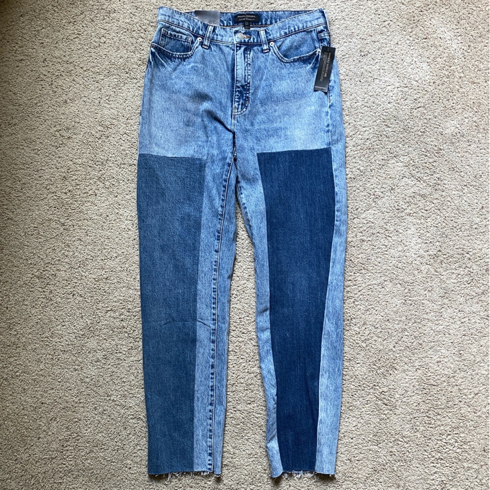 BNWT Banana Republic Straight Two Toned High Rise Ankle Length jeans, size 29/8